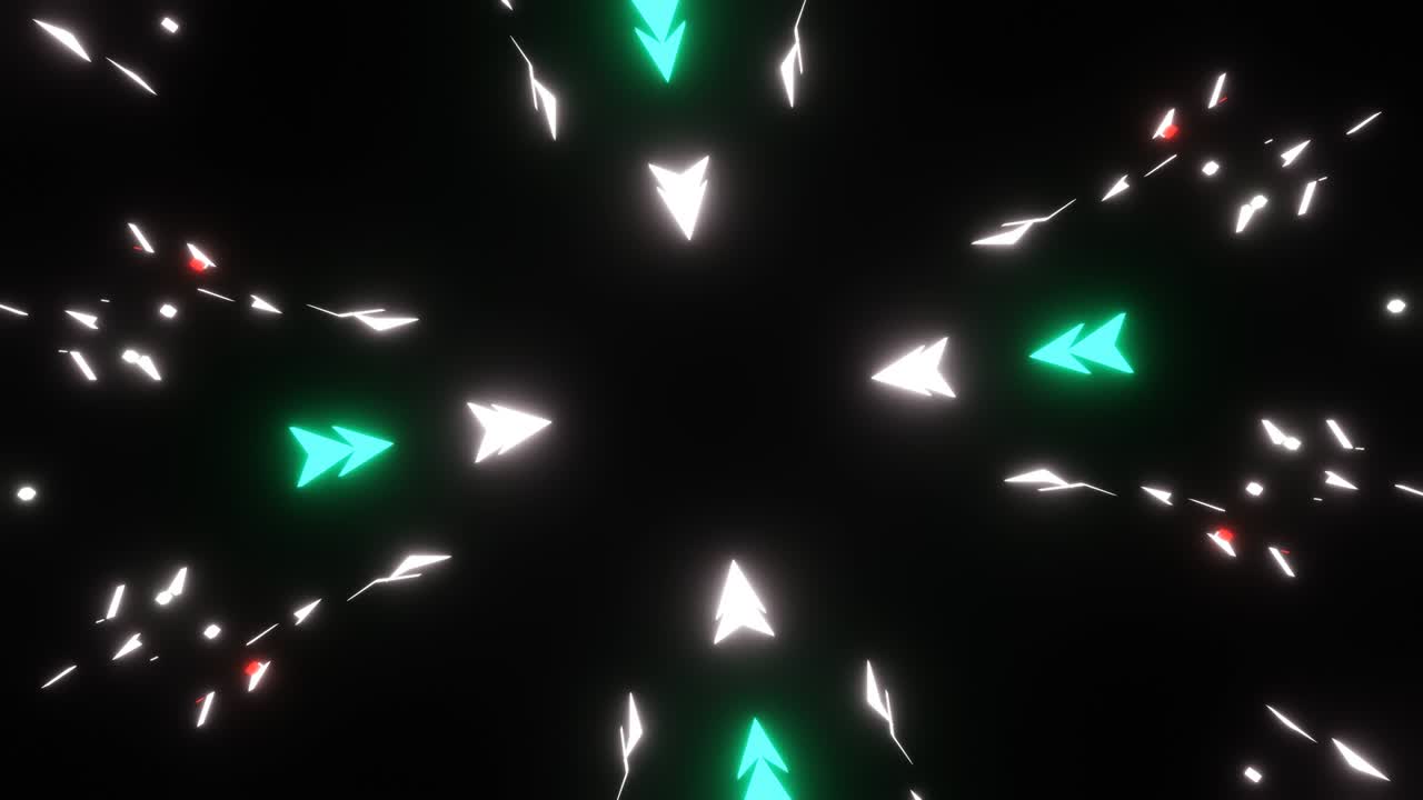 시각화를 위해 박이는 불빛의 vj 루프 회전.