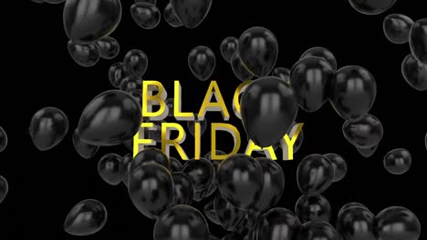 Black-Friday-Grafik-Mit-Schwarzen-Luftballons-Auf-Schwarz