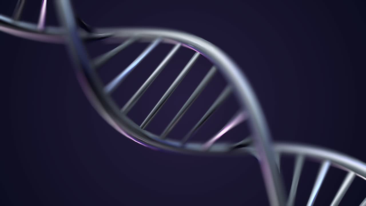 Rendering 3D di una doppia elica di DNA