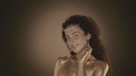 golden goddess portrait