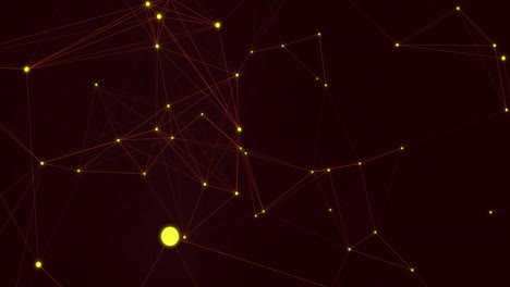animación de la red de conexiones sobre fondo negro