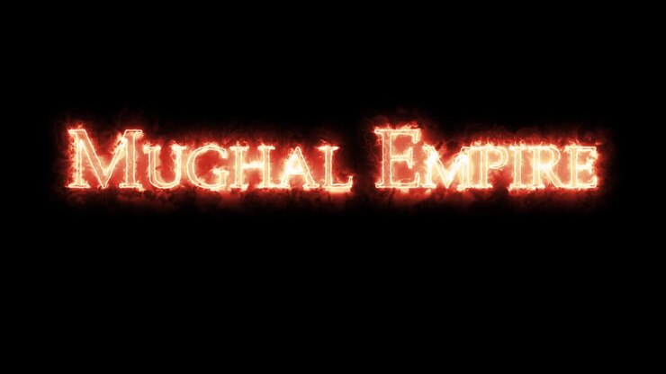 Mughal Empire written with fire. Loop