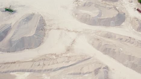 wide view of quarry conveyor belt machinery systems and other heavy duty machineries on site around