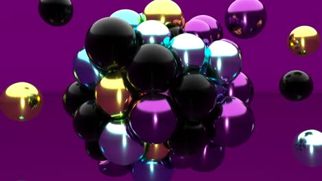 física del cuerpo suave moderna 3d metal formas elásticas rebotan concepto arte fluido 4k