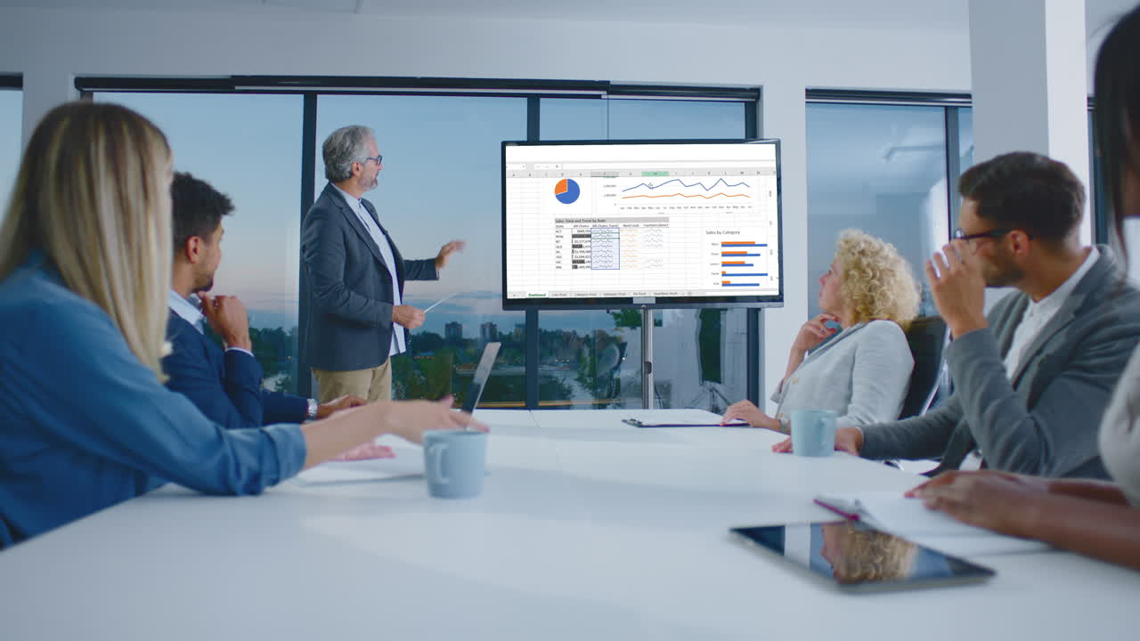 회의실에서 비즈니스 프레젠테이션