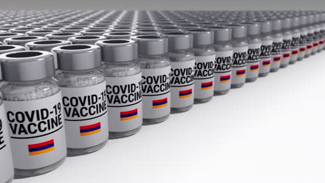 botellas de vacuna contra el covid-19 armenia