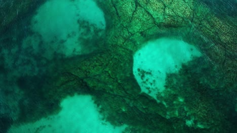 ocean and coral reefs in nsw, australia - drone shot