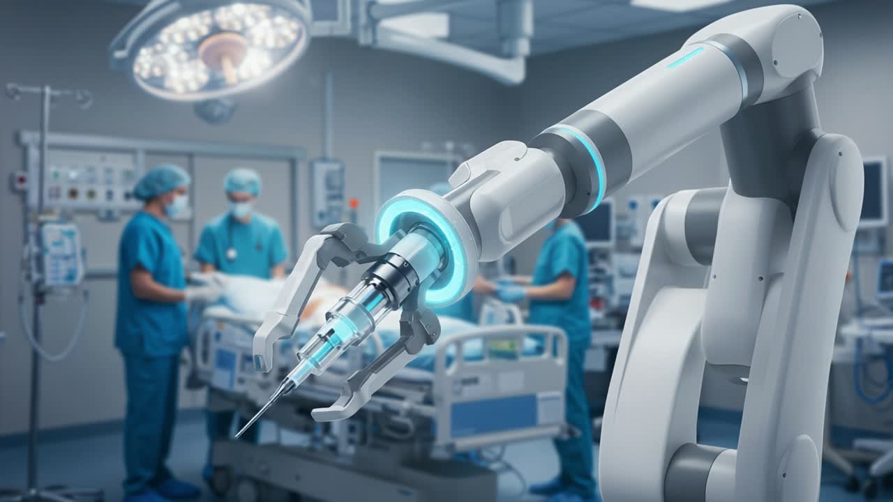 Advanced Robotic Surgical Technology Enhancing Patient Care in Modern Operating Rooms with Precision and Efficiency during Complex Medical Procedures