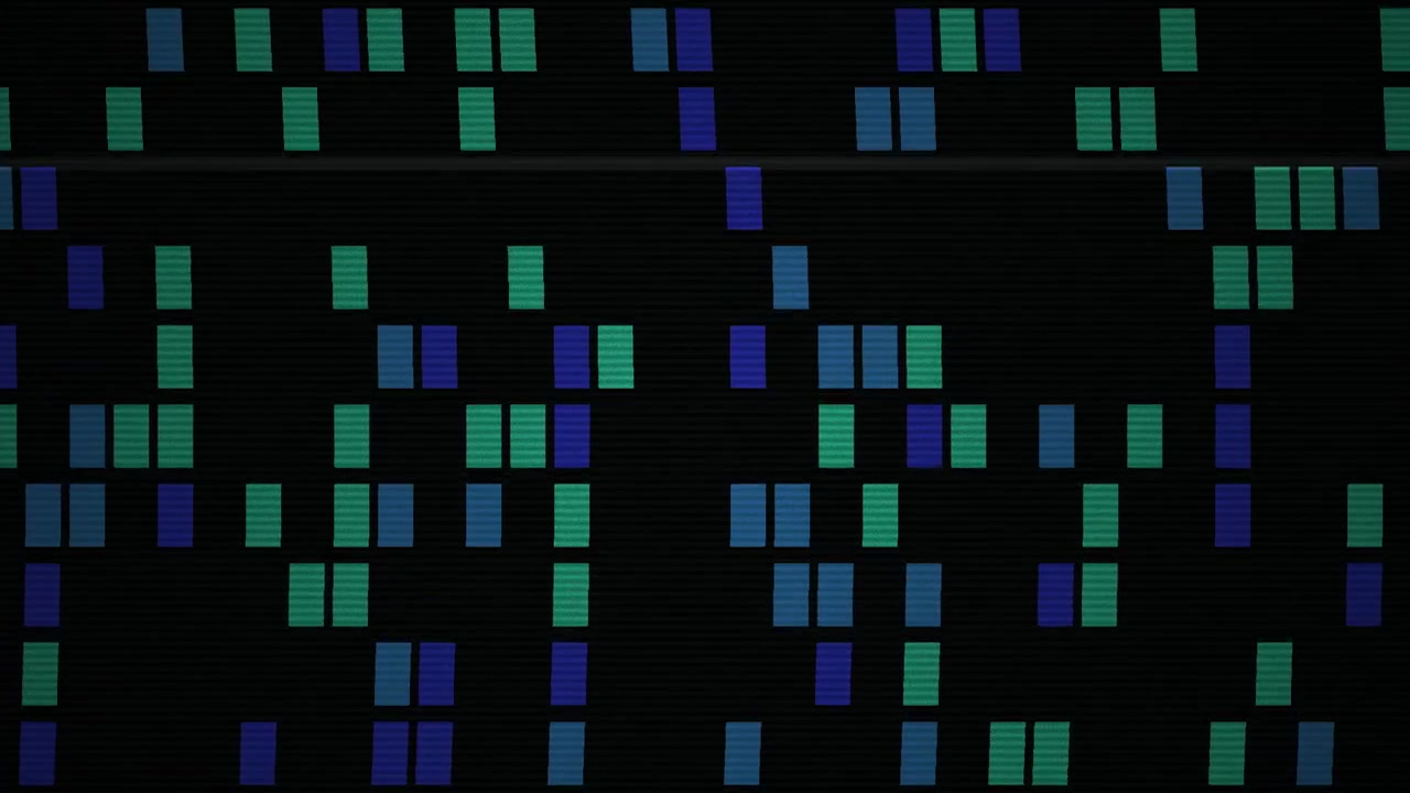 Abstract Digital Data Visualization with Glitch Effect