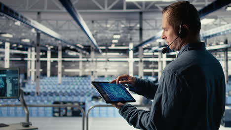 data center system administrator monitoring deep learning processes