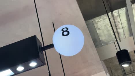 number eight 8 light in bangkok supermarket