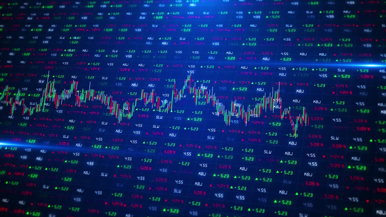 Sfondo report finanziario, grafici e tabelle in movimento, astratto futuristico, interfaccia di mercato azionario, cripto