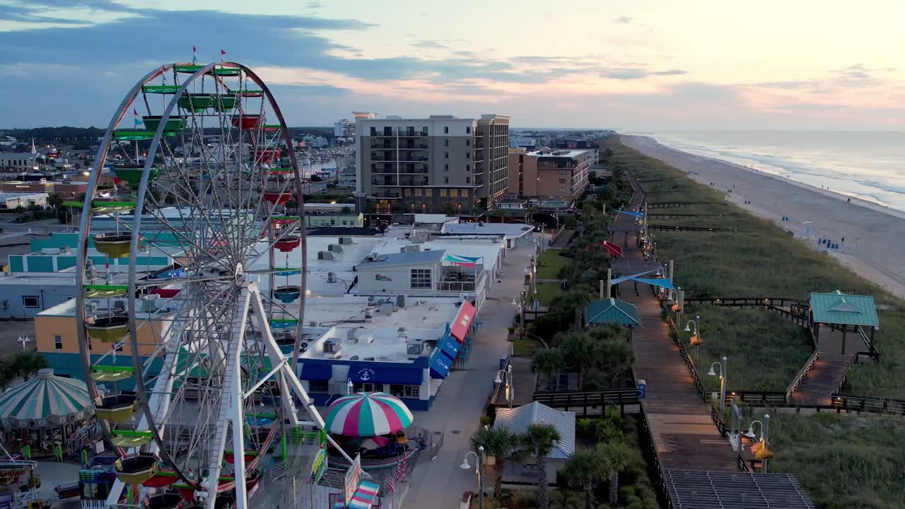 캐롤라이나 비치 nc 보드워크 놀이공원에서 공중 철수