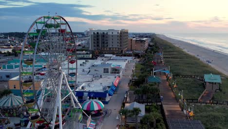 Luftauszug-Vom-Vergnügungspark-Carolina-Beach-Nc-Boardwalk