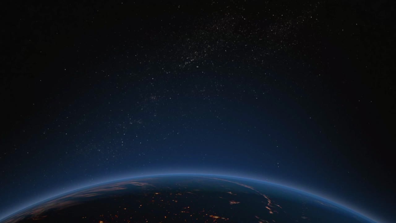 Animated “The End” Outro Text Over Spinning Earth Globe for Video Closing Sequence