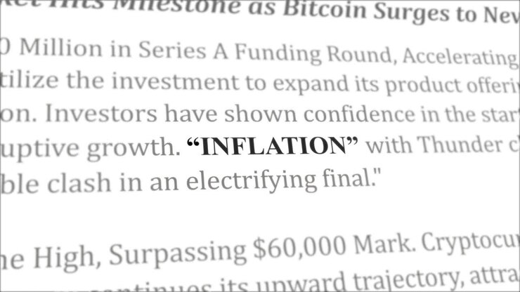 Inflation news headline in different articles