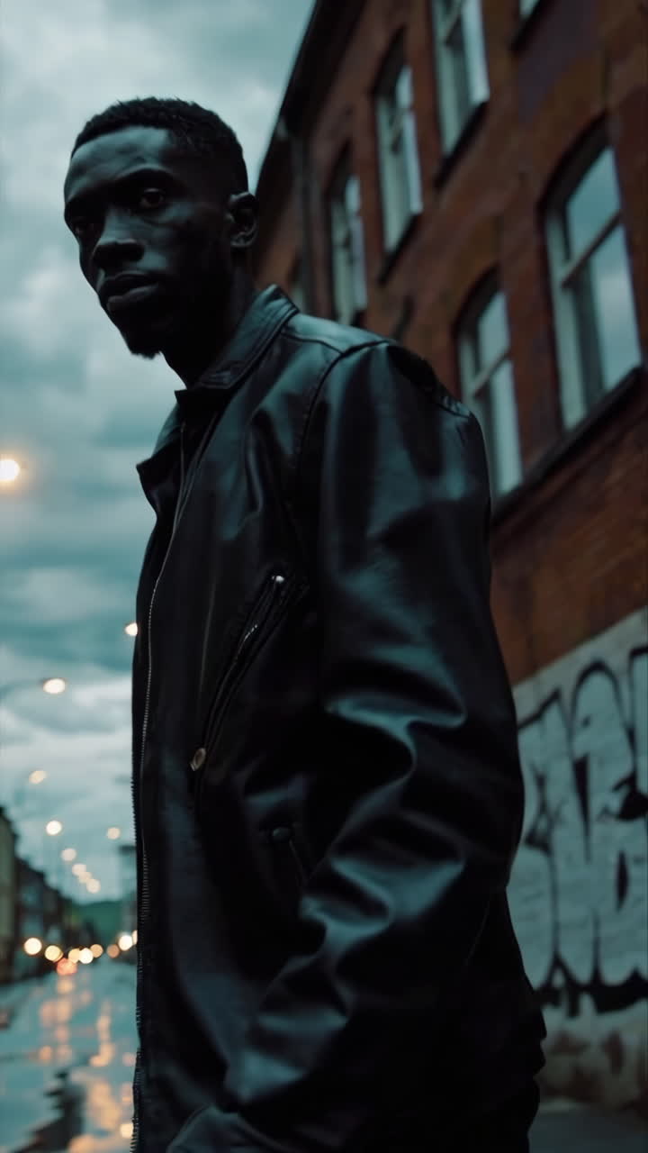 un hombre en una ciudad