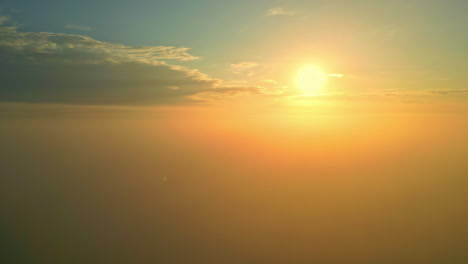 bright sunshine and clouds flowing, static view