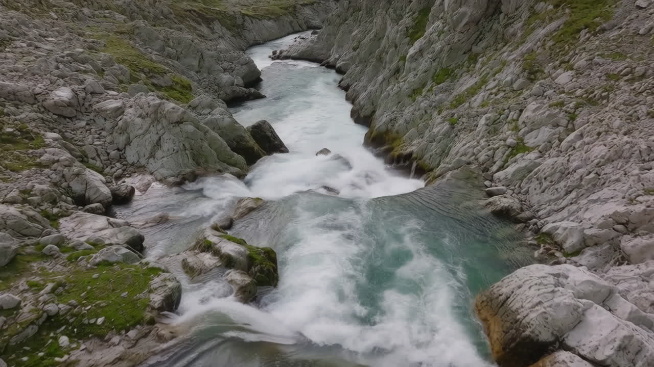 River Flowing Through a Rocky Gorge