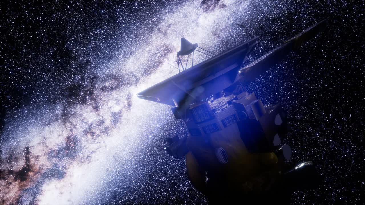 위성 카시니가 토성에 접근하고 있습니다.