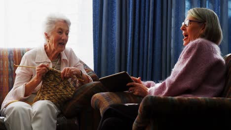 senior friends interacting with each other 4k