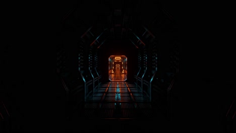 dark glowing tunnel