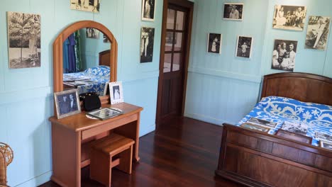 the bedroom of the writer james norman hall in papeete, tahiti