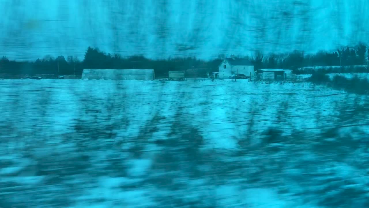 Travelling through a snow storm by train, Cork to Dublin, March 1st 2018