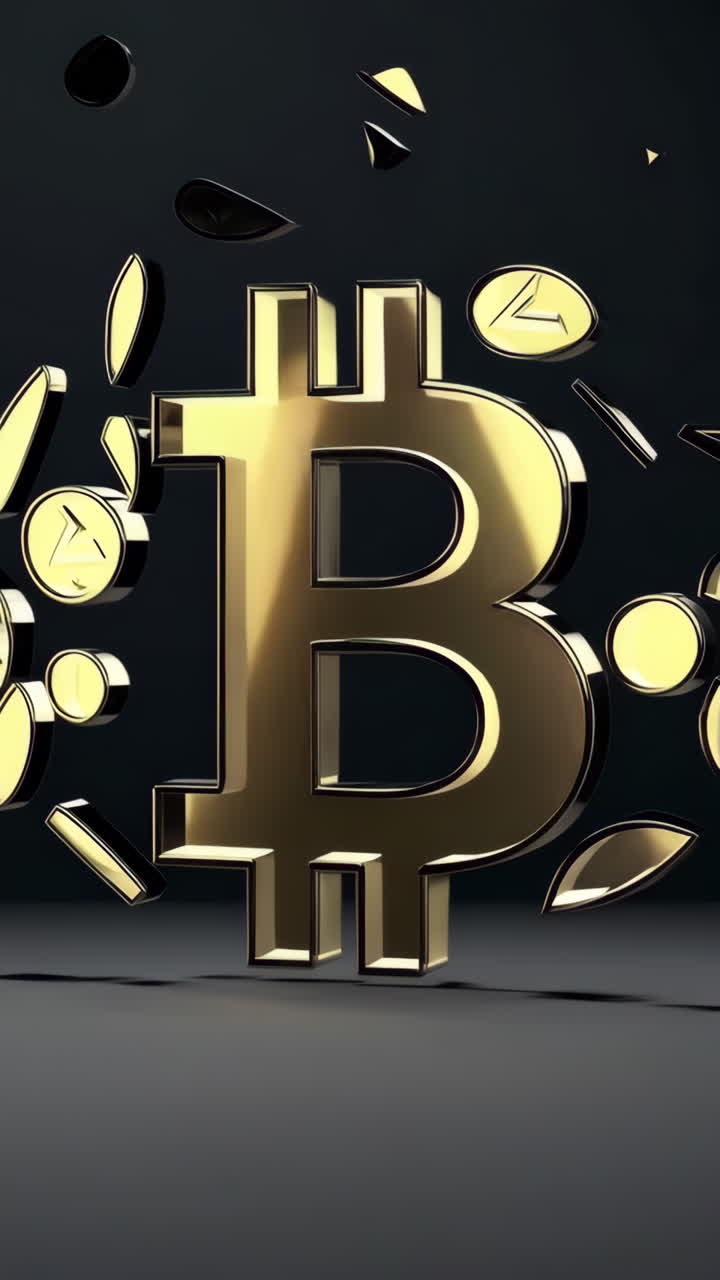 Bitcoin Symbol 3D Model Renderings