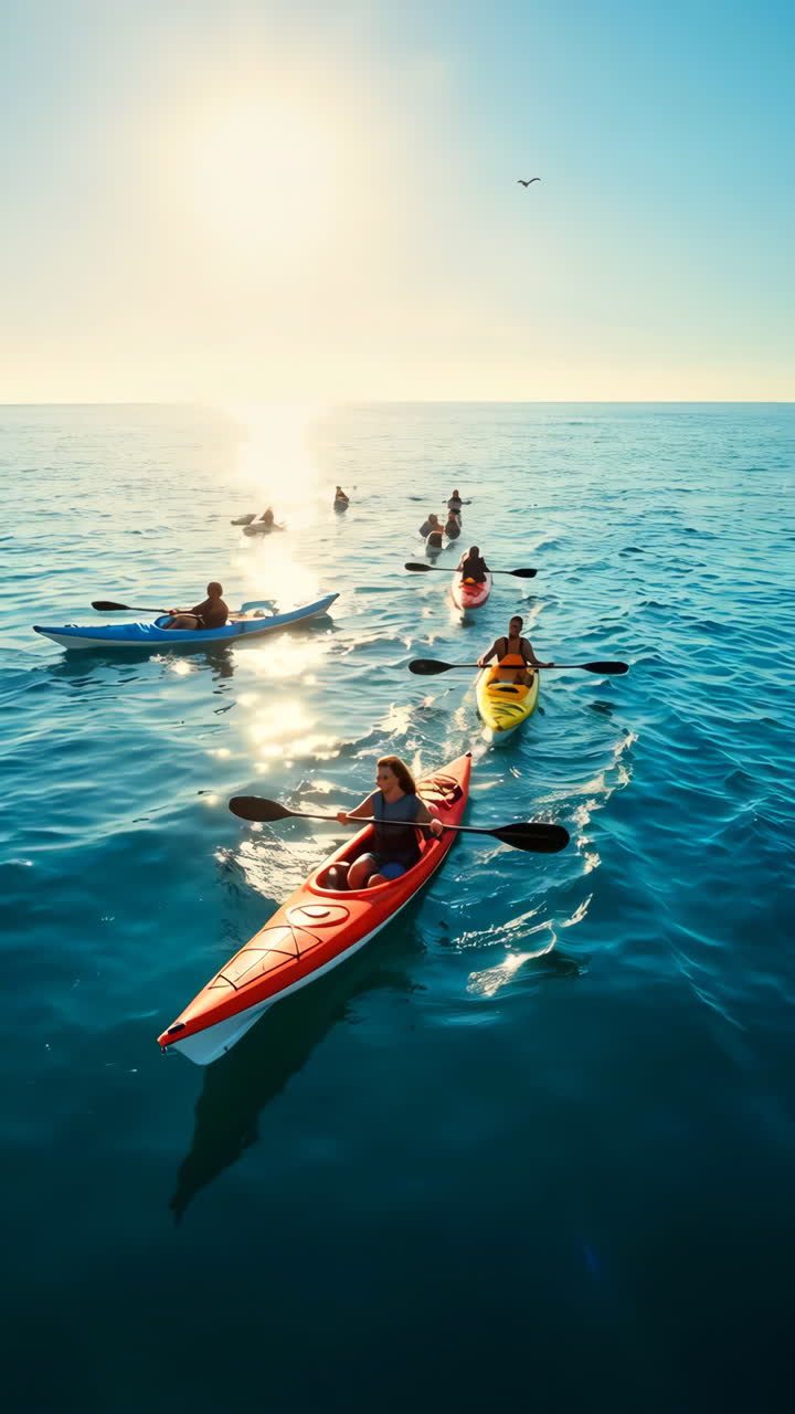 Group Kayaking Excursion at Sunset