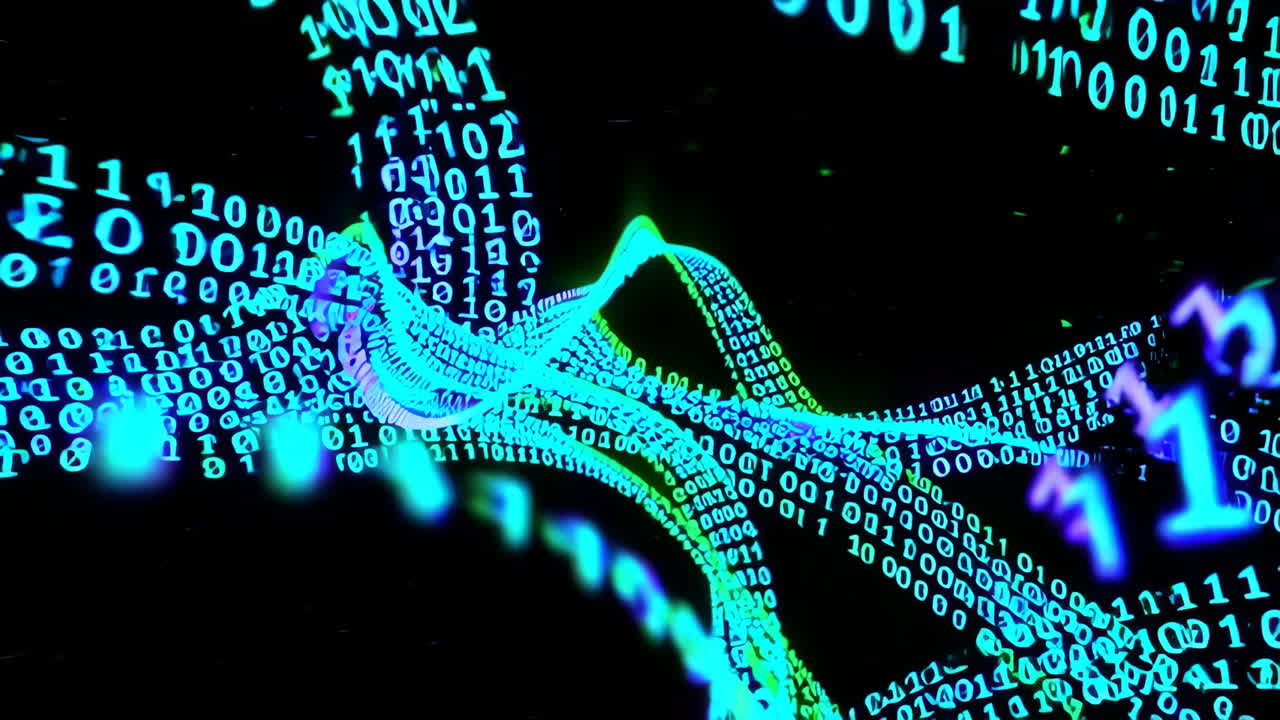 Abstract Binary Code Spiral