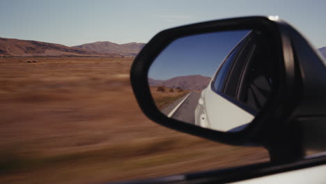 driving through scenic countryside
