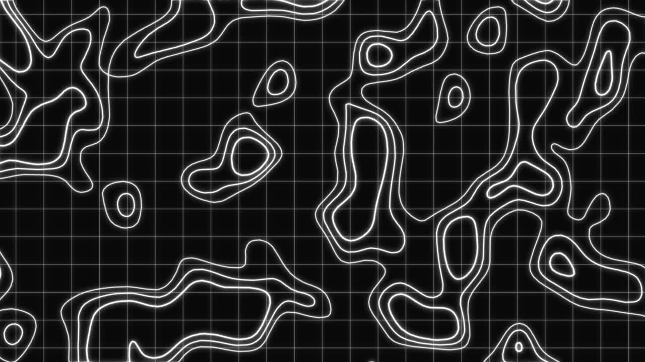 Dynamic Abstract White Lines Moving on a Grid Background