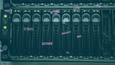 animation of numbers changing over computer server