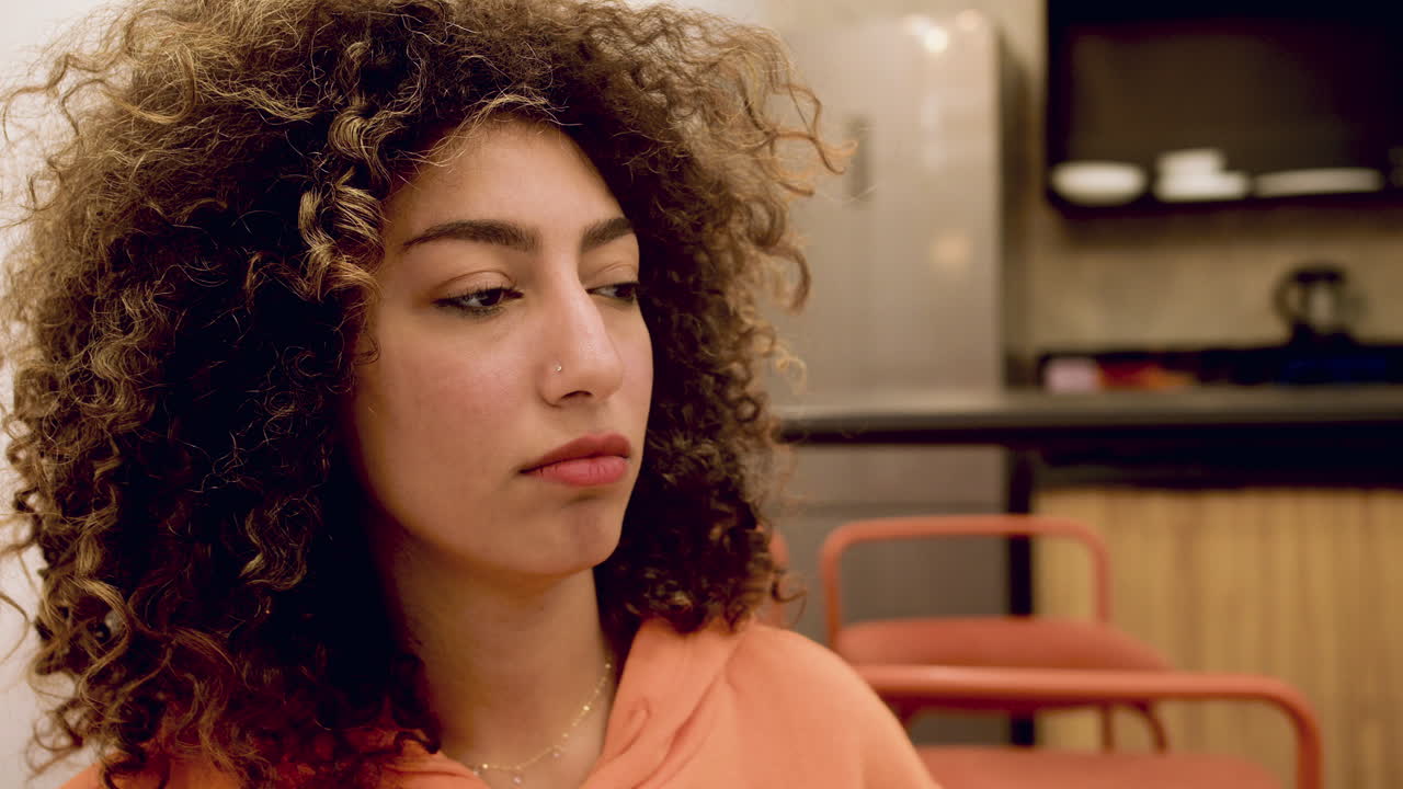 Portrait of arab woman talking