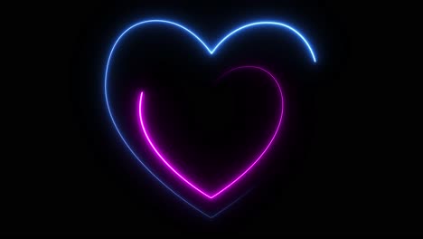 neon 4k neon symbol sign symbol design sign loop animation abstract background heart beat line 4k
