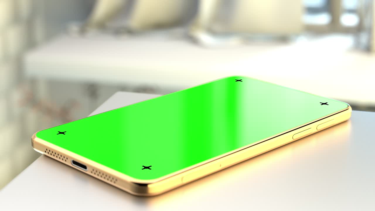 concepto de comunicación - teléfono inteligente con pantalla verde