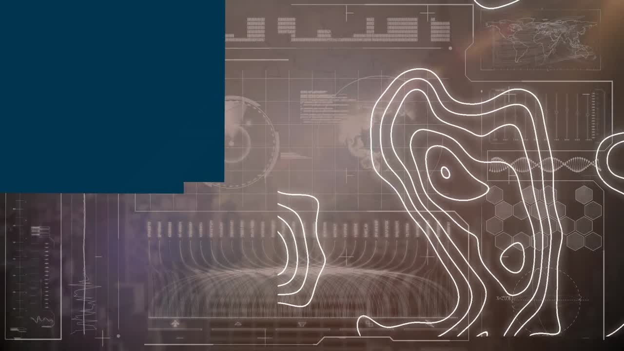 데이터 처리 위에 움직이는  ⁇  선의 애니메이션