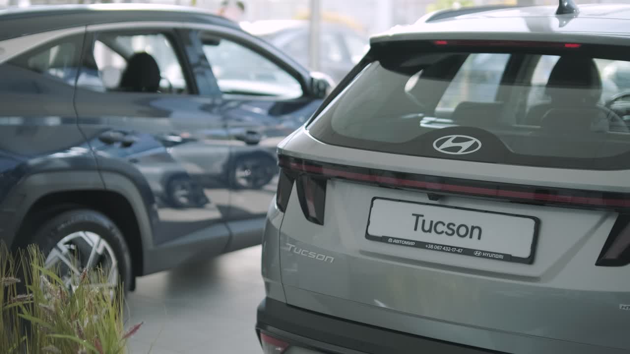Hyundai Tucson SUVs at a Dealership