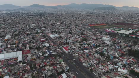 northern mexico city area, ecatepec from a drone view