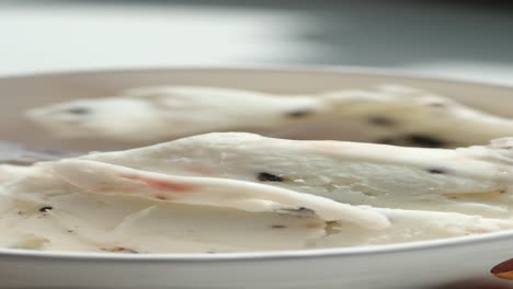 white chocolate chip ice cream in a bowl