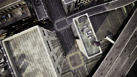 urban intersection in a modern city captured from above during daytime