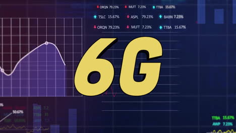 Animación-Del-Procesamiento-De-Datos-Financieros-Sobre-Texto-De-6-G-Sobre-Fondo-Oscuro