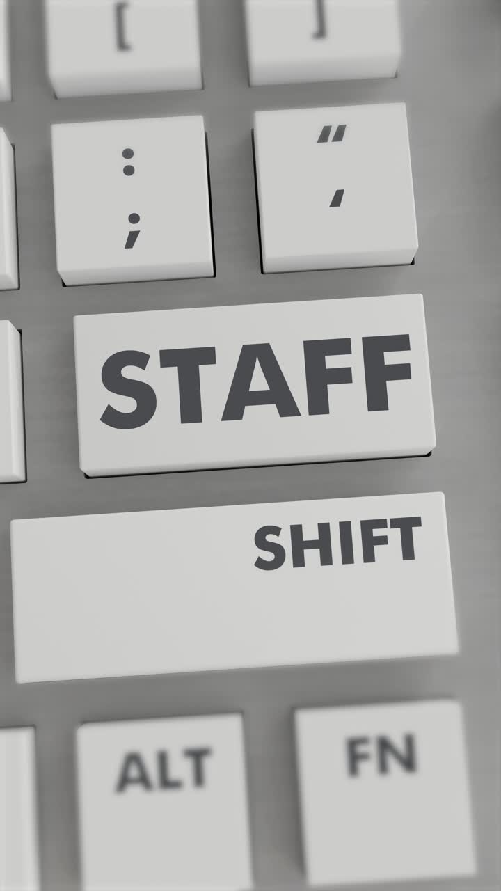 STAFF BUTTON PRESSING ON KEYBOARD Vertical Video