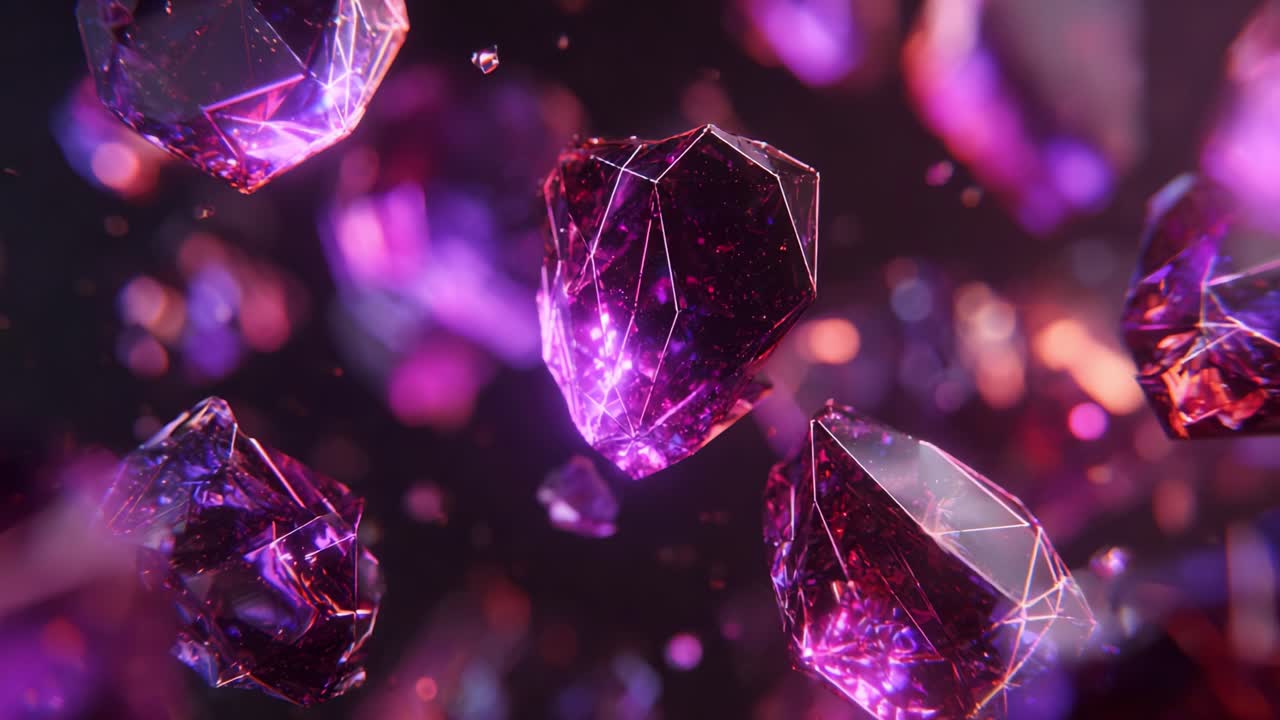 Abstract Purple Crystals
