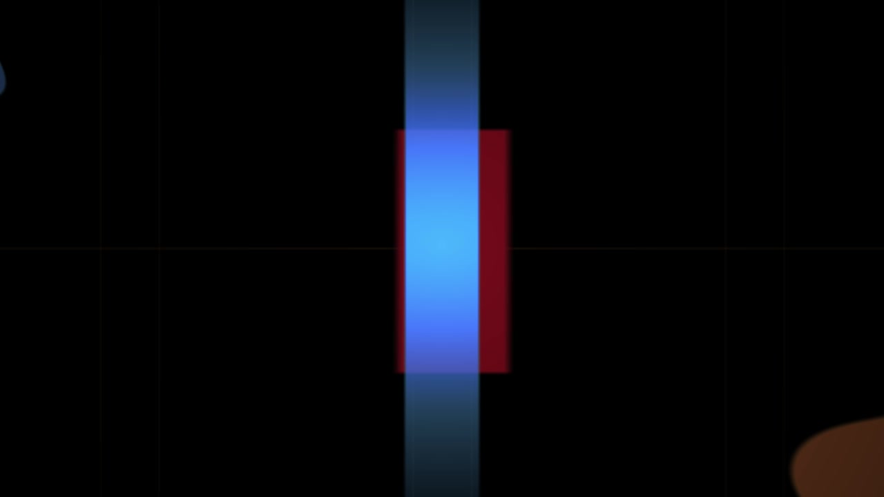 Abstract Motion Graphic with Moving Blue Light and Red Rectangle