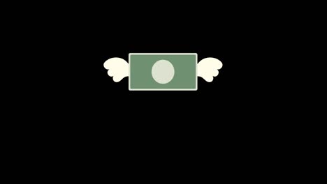 an animation of money with feathers flying in the air