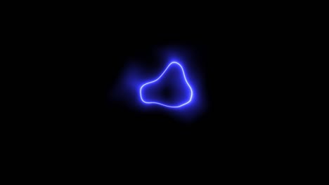 distorsión del círculo de neón animación brillante gráficos de movimiento