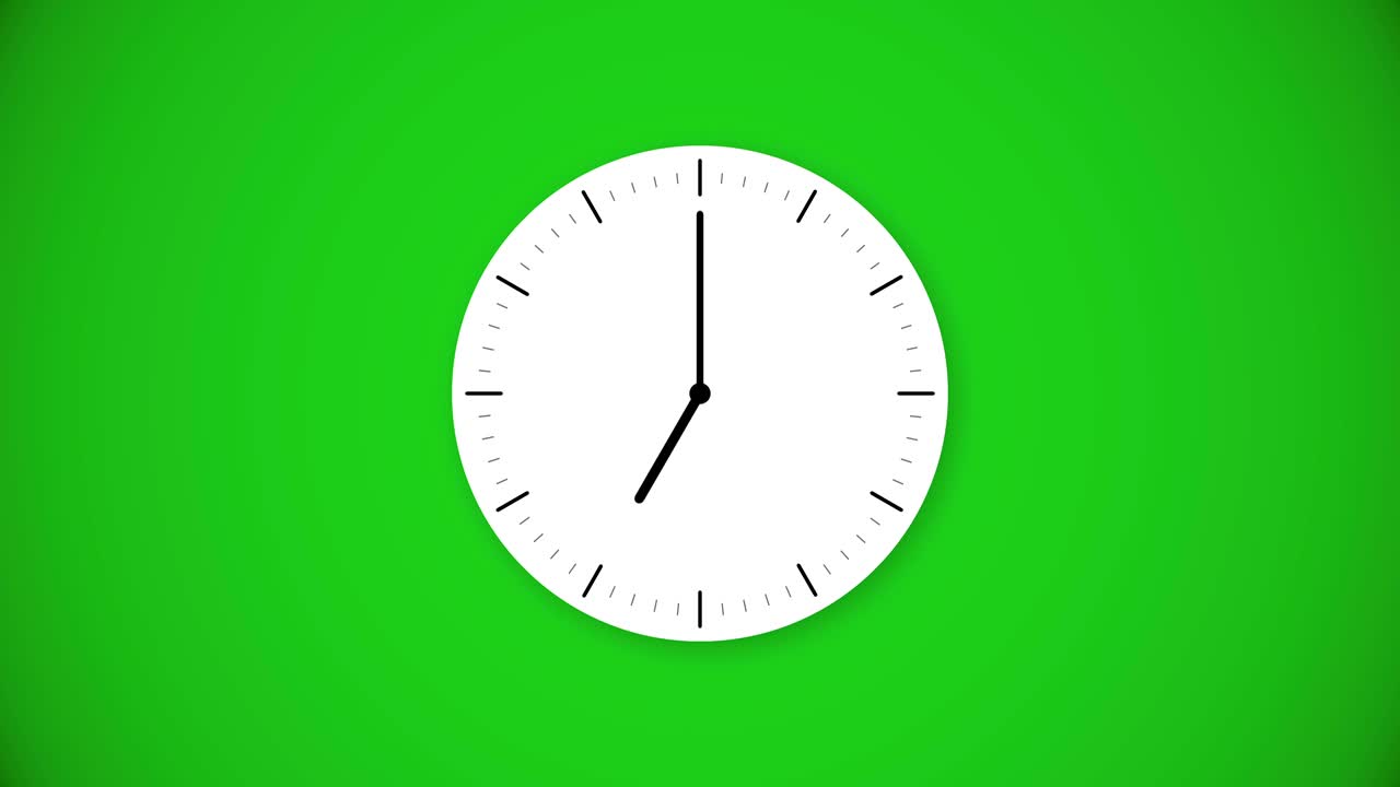 The hand moves the minute hand - Hour hand from 7 to 8