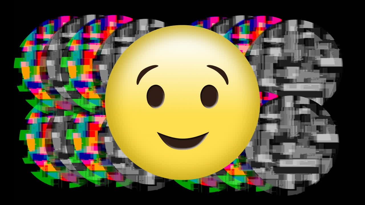 Winking emoji and static